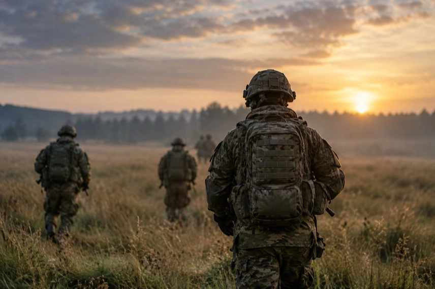 Militärisches ABC-Schutzfahrzeug mit Ausrüstung auf einem neutralen Übungsgelände der Bundeswehr
