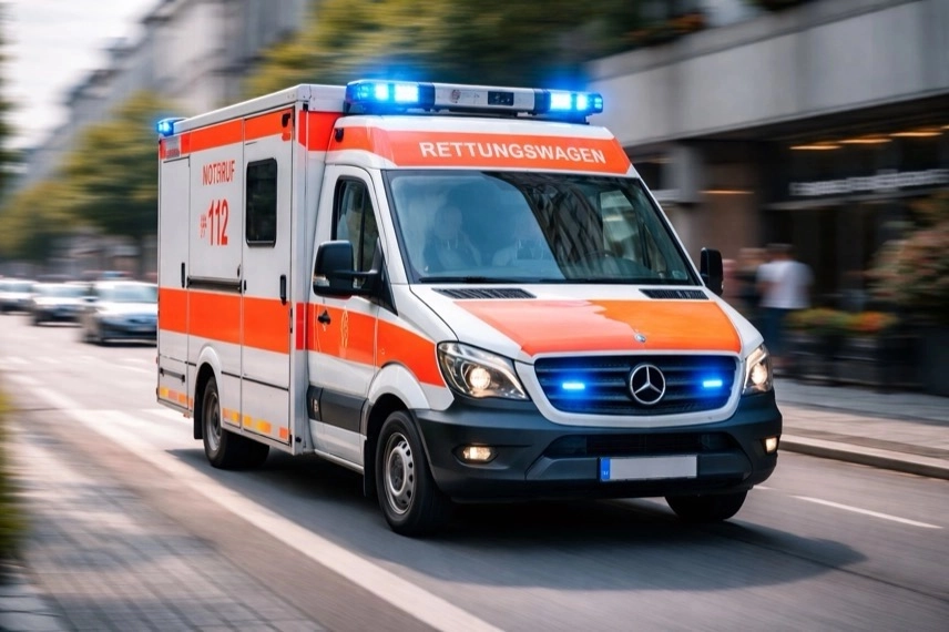 Industrieanlage mit offener Grube, Rohren und Absperrungen in einer Lederfabrik nach Arbeitsunfall in Hessen