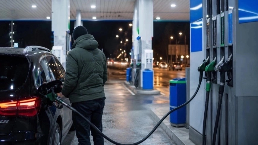 Tankstelle bei Nacht mit erhöhten Benzin- und Dieselpreisen während der Ölmarktkrise durch den Iran-Krieg