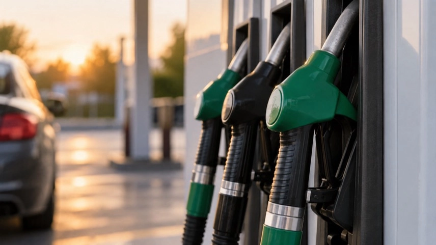 Neutrale Zapfsäule mit Zapfhähnen als Motiv zu Tankrabatt, Spritpreisen sowie Benzin und Diesel.