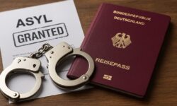 Pass und Handschellen