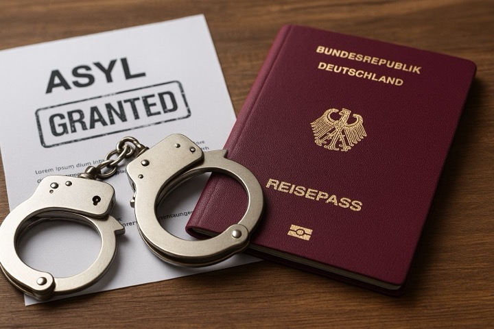 Pass und Handschellen
