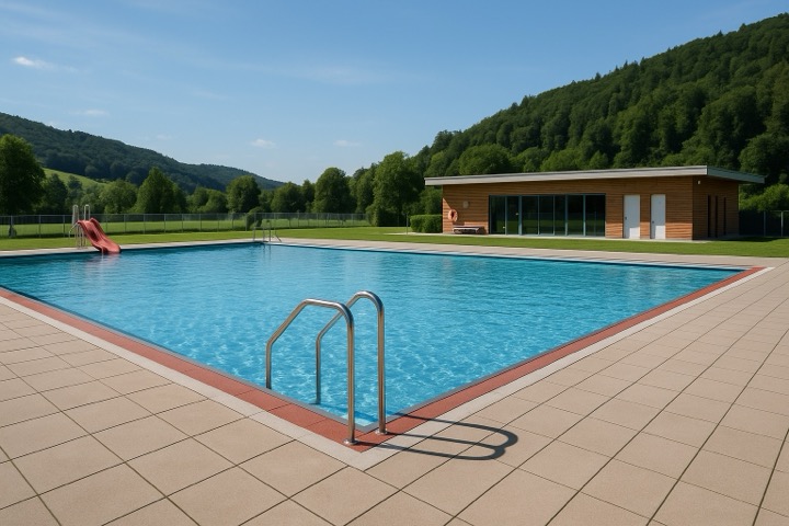 Schwimmbad in der Schweiz