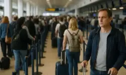 Warteschlangen von Passagieren am Flughafen nach Cyberangriff auf Check-in-Systeme in Europa.