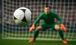 Elfmeters im Fußball: Ball fliegt auf Torwart zu, Szene stellt die geplante FIFA-Elfmeter-Reform ohne Nachschuss dar.