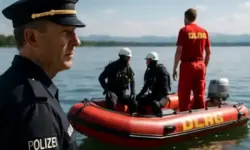 Sucheneinsatz am See bei sonnigem Wetter