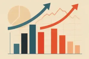 Statistikbild zur deutschen Politiklandschaft – AfD baut Vorsprung vor der Union aus, Merz’ Beliebtheitswerte auf historischem Tiefpunkt.