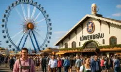 Fotorealistisches Symbolbild des Oktoberfests 2025 mit Riesenrad und Festhalle, nachgestellt zur Illustration der Debatte um Verlängerung des Volksfests.