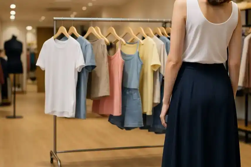 Kleiderordnung AIDA Kreuzfahrt – Kleidungsauswahl als Darstellung der neuen Dresscode-Regeln an Bord, Symbolbild ohne reale Personen.