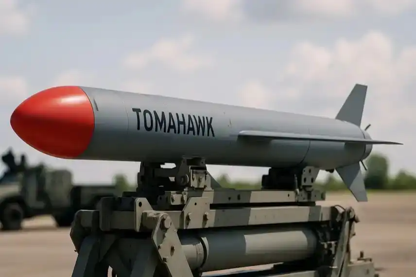 Tomahawk-Marschflugkörper als Symbolbild zur Debatte über mögliche US-Lieferungen an die Ukraine, fotorealistisch nachgestellt.