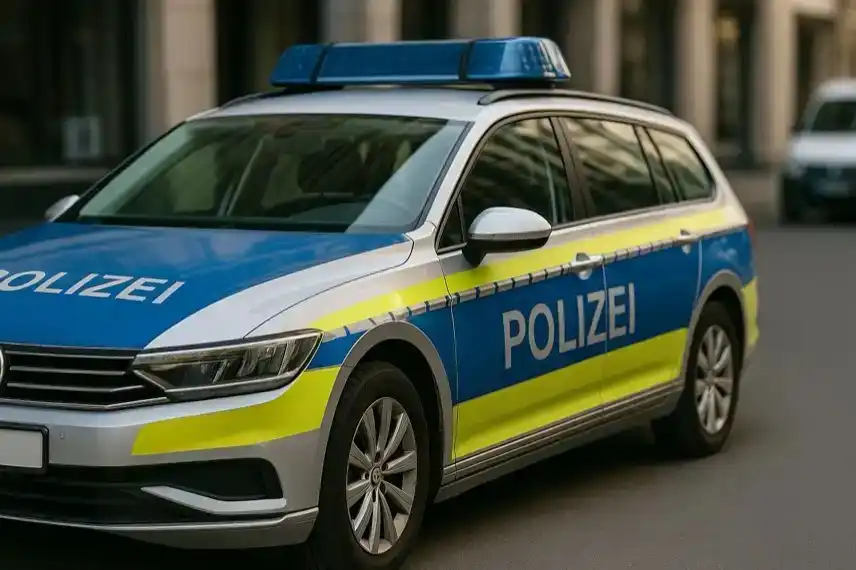 Polizeiautos auf einer Straße bei Tageslicht – Symbolbild zum Artikel über den Angriff auf die Bürgermeisterin in Herdecke.
