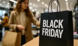 Black Friday 2025 – Einkaufstasche in einem Geschäft, symbolisch für Rabattaktionen und Shopping-Trends.