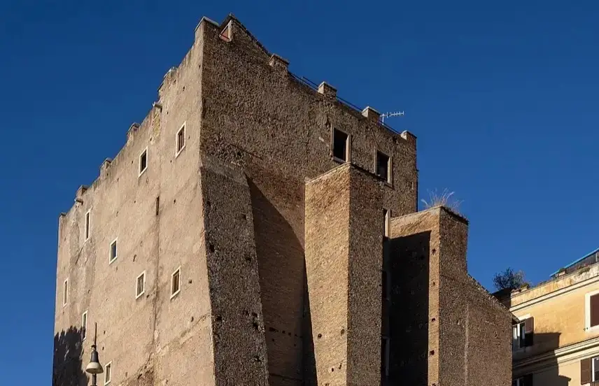 Torre dei Conti in Rom vor dem Einsturz