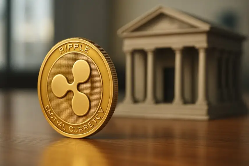 Moderne, helle Innenansicht eines zeitgenössischen Bankgebäudes mit Glasflächen und klarer Architektur.